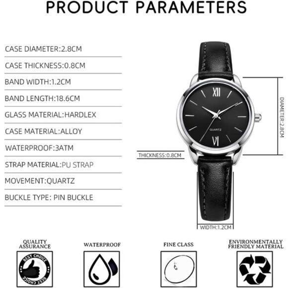 Women\'s Leather Strap Watch Minimalist Wrist Watches for Women Ladies Analog main image 6